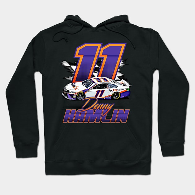 Denny Hamlin #11 Hoodie by stevenmsparks